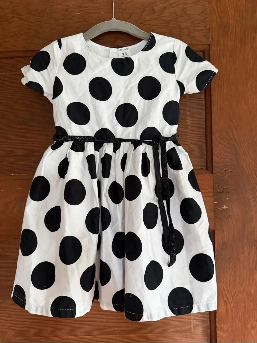 Carter's Black & White Polka Dot Baby Girls' Dress Size 18M
